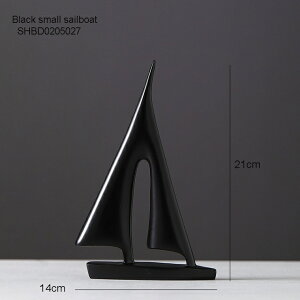 IuWF y-zCeA_Df̃Z[O{[gtBMAƂ̑rO[̑ItBXANZT[A[gMtg yBlack-smallzSailing Boat Statue Figurines for I