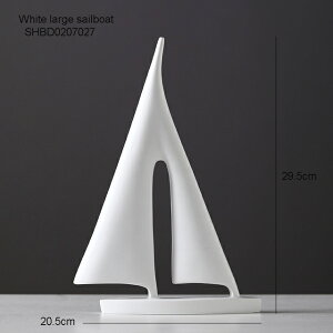 IuWF yzCeA_Df̃Z[O{[gtBMAƂ̑rO[̑ItBXANZT[A[gMtg yWhite-bigzSailing Boat Statue Figurines for Inte