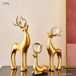 IuWF yDeer-golden3pczDeerStatue3̓̒̉Ƒk̉Ƃ̑ANZT[rO[̑H|izf[Mtg yDeer-golden 3pczDeer Statue A Family of Three Animal Sculpture Ornament Nordi
