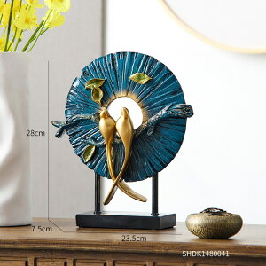 オブジェ 【ブルーB】風水用マギーフィギュアテーブルホームデコレーションデスクトップアクセサリーモダンレジンバードモデルクラフトギフト 【Blue B】Magpie Figurines for Interior Feng Shui Money