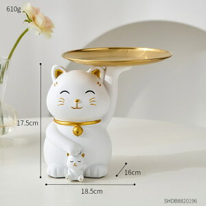 IuWF yzLCeAptBMA_NGCeBreB[gCƂ̑fJCCANZT[Mtg yWhitezFigurines for Interior Lucky Cat Modern Creativity 