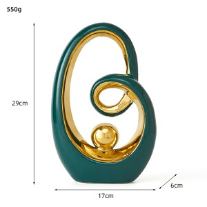 IuWF y29cm-O[Azk풊ی|pƂ̑ANZT[rO[NX}XMtg2022 y29cm-Green AzNordic Ceramic Abstract Art Sculpture Home Decoration Accessories Living 