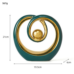 IuWF y21cm-O[Czk풊ی|pƂ̑ANZT[rO[NX}XMtg2022 y21cm-Green CzNordic Ceramic Abstract Art Sculpture Home Decoration Accessories Living 