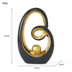 IuWF y29cm-ubNAzk풊ی|pƂ̑ANZT[rO[NX}XMtg2022 y29cm-Black AzNordic Ceramic Abstract Art Sculpture Home Decoration Accessories Living 