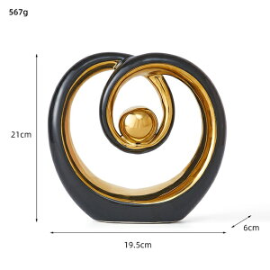 IuWF y21cm-ubNCzk풊ی|pƂ̑ANZT[rO[NX}XMtg2022 y21cm-Black CzNordic Ceramic Abstract Art Sculpture Home Decoration Accessories Living 