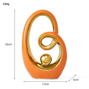 IuWF y29cm-IWAzk풊ی|pƂ̑ANZT[rO[NX}XMtg2022 y29cm-Orange AzNordic Ceramic Abstract Art Sculpture Home Decoration Accessories Living