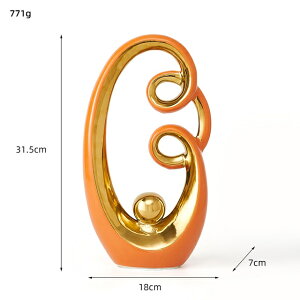 IuWF y315cm-IWBzk풊ی|pƂ̑ANZT[rO[NX}XMtg2022 y31 5cm-Orange BzNordic Ceramic Abstract Art Sculpture Home Decoration Accessories Liv
