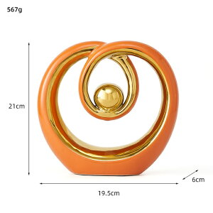 IuWF y21cm-IWCzk풊ی|pƂ̑ANZT[rO[NX}XMtg2022 y21cm-Orange CzNordic Ceramic Abstract Art Sculpture Home Decoration Accessories Living
