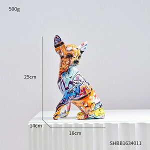 IuWF y팢z̑CeAk̉Ƃ̑̂߂̓̒unIȃJtȒf̃rO[̑Mtg yChihuahua dogzDog Statue Resin Animal Figurines for Inter