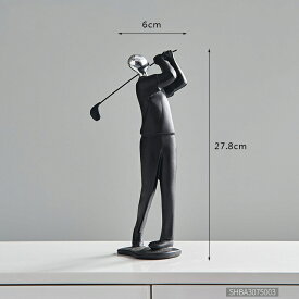 オブジェ 【ゴルフシルバー】アスリートスタチューホームデコレーションアブストラクトスカルプチャーリビングルームデコレーションオフィスデスクアクセサリーレジンフィギュリンデコラティブギフト 【Golf-silver】Athlete Statue Home Decoration Abstract Sculpture Livi