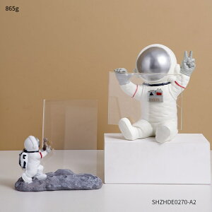 オブジェ 【Combination-B】フォトフレーム宇宙飛行士置物クリエイティビティレジンモデル家の装飾友達写真デスクトップアクセサリー寝室デコレーションギフト 【Combination-B】Photo Frame Astronaut