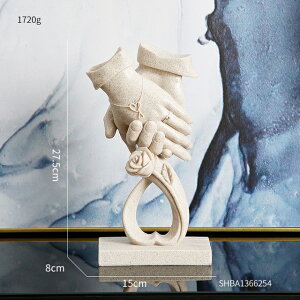 オブジェ 【ハンドモデルC】ラブスタチューカップルハンドモデル樹脂彫刻抽象北欧の家の装飾アートデスクアクセサリー寝室の装飾新年の贈り物 【Hand model C】Love Statue Couple Hand Model Resin Scul