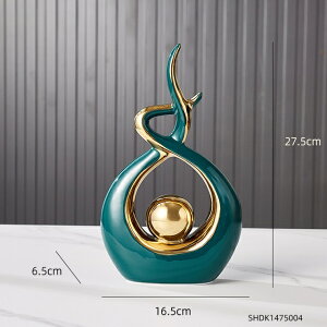 IuWF yO[-X[zAuXgNgZ~bNƂ̑kp̒uCeArO[̑ANZT[Mtg yGreen-smallzAbstract Ceramic Sculpture Home Decoratio