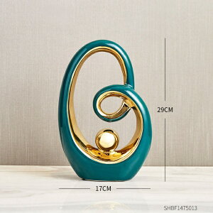 IuWF yGreen-CzAuXgNgZ~bNƂ̑kp̒uCeArO[̑ANZT[Mtg yGreen-CzAbstract Ceramic Sculpture Home Decoration Nordic Art Figurines