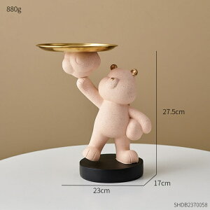 IuWF ysNzxAX^`[[gCƂ̑fCeArO[fR[VptBMAfXNgbvANZT[L[[ yPinkzBear Statue Storage Tray Home D