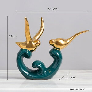 IuWF y̍19cmz̓̒ủԕrƂ̑ANZT[rO[̑ۓIȒA[gItBXfXN̑ yBird-height 19cmzCeramic Animal Figurine Modern Vase Hom