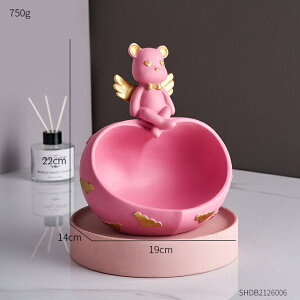 IuWF y[sNzxAtBMA[gCƂ̑_ȃrO[̑Q̃fXNANZT[̎fMtg yStorage-pinkzBear Figurines Storage Tray Home Decor