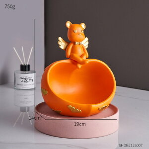 IuWF y[-IWzxAtBMA[gCƂ̑_ȃrO[̑Q̃fXNANZT[̎fMtg yStorage-orangezBear Figurines Storage Tray Home