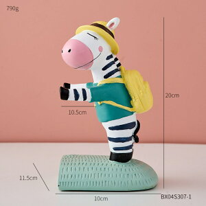 IuWF yDz̒u[u[gCƂ̑_ȉƂ̑ANZT[ItBXfXN킢i yDzAnimal Figurine Cartoon Zebra Storage Tray Home Decor Resin Statue Modern Home