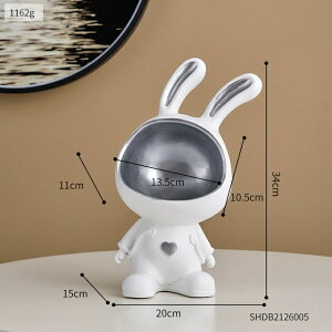 IuWF yzFsm[{bNXƂ̑NGCeBufrO[fXNgbvANZT[L[[ yRabbit-silverzAstronaut Statue Storage Box Home Decor 