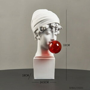 オブジェ 【33cm-男の子】ワンポーズレジンスタチューリビングルーム用ホームデコレーションアクセサリーデビッドモデル抽象彫刻モダンアートオフィスデスクデコレーション 【33cm-Boy】One