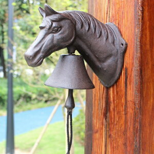 K[fjO yAeB[NfpzgfpȔn̓Sǃx_ƎƂ̒̑̒unhNLOEFJhAx yantique rusticzRetro Rustic Horse Head Cast Iron Wall Bel