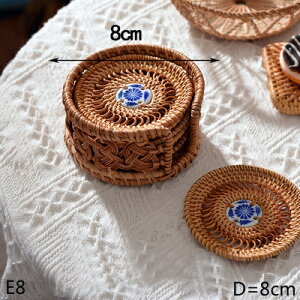K[fjO yE8zێDVRكR[X^[6{Zbg[z_[tz[^ubgXNGA@CϔM}bg|bgpbh yE8zRound Hand Weaved Natural Rattan Coaster Set Of 6 Pieces With Stor