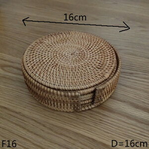 K[fjO yF16zێDVRكR[X^[6Zbg[z_[tz[^ubgXNGA@CϔM}bg|bgpbh yF16zRound Hand Weaved Natural Rattan Coaster Set Of 6 Pieces With St