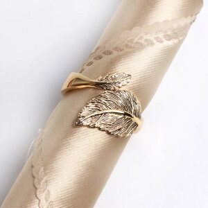 K[fjO bL̗tivLT[NBe[Wz[㑕Z^[s[X܂ꂽtI[vGhivLO Gold Plating Leaves Zinc Alloy Napkin Circle Vintage Home T