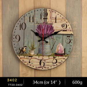 K[fjO y3402zBe[W34cmی^Ƃ̑ؐǊ|vArAԍƒǂƂ̊yԃhvg14C`v y3402zVintage 34cm Round Home Decor Wooden Wall Clock With Arabic 
