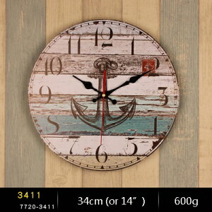 K[fjO y3411zBe[W34cmی^ؐǊ|vArAԍƒǂƂ̊yԃhvg14C`v y3411zVintage 34cm Round Home Decor Wooden Wall Clock With Arabic 
