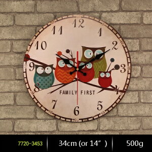 K[fjO y3453zBe[W34cmی^ؐǊ|vArAԍƒǂƂ̊yԃhvg14C`v y3453zVintage 34cm Round Home Decor Wooden Wall Clock With Arabic 