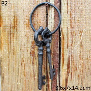 K[fjO yB2zBe[WfpȒSL[bN[bpz[K[fR[q[o[Ǒwr[L[z_[y_g yB2zVintage Rustic Cast Iron Keys Lock Decor Ornam