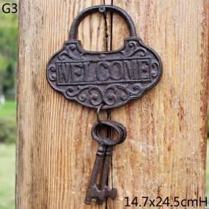 K[fjO yG3zBe[WfpȒSL[bN[bpz[K[fR[q[o[Ǒwr[L[z_[y_g yG3zVintage Rustic Cast Iron Keys Lock Decor Ornam