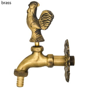 K[fjO y^イz^イO[ѕǗ␅֌[bp̉Ƃ̒̑̒uP]Xg[g֌ ybrasszBrass Green Rooster Wall Cool Water Faucet European Home Garden Decor Animal Figu