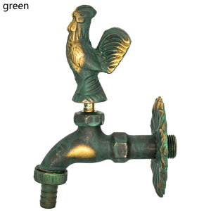 K[fjO y΁z^JΓѕǗ␅֌[bp̉Ƃ̒̑̒uP]Xg[g֌ ygreenzBrass Green Rooster Wall Cool Water Faucet European Home Garden Decor Animal Figurines Copper Single Rota