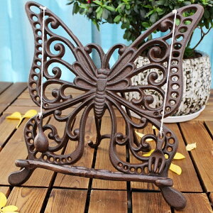 K[fjO fpȃo^tCSj[ptbgz_[[sAz[܂肽ݎo^tCfUChC[[{[h Rustic Butterfly Cast Iron Menu Brochure Holder Europ