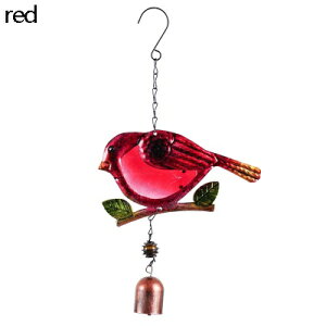 K[fjO yԁzԓSKXo[hK[fEBh`CnhNtg֋A[gh[z[EBhEO݂ yredzBlue Red Iron Glass Bird Garden Wind Chime Hand Craft Gl