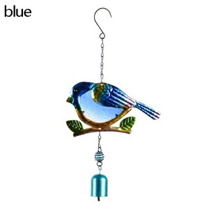K[fjO yzԓSKXo[hK[fEBh`CnhNtg֋A[gh[z[EBhEO݂ ybluezBlue Red Iron Glass Bird Garden Wind Chime Hand Craft G