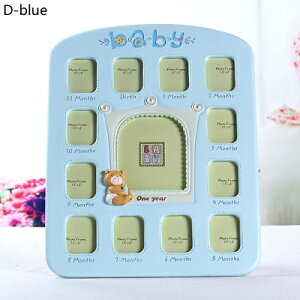 K[fjO yDu[zsNu[1N̐Ԃ̎̃tHgt[[bp̉Ƃ̑ۂ̗̒܂̎Ԃ̐Ԃ̊z yD bluezPink Blue My First Year Baby's Resin Photo Frame