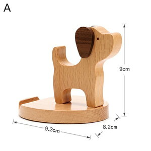 K[fjO yAž`̃i`uigѓdbz_[_킢̒ufUCz[ItBXؐgѓdbT|[g yAzDog Shape Natural Beech Mobile Phone Holder Modern Cute Anim