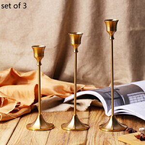 K[fjO y3_ZbgzGKgȑ㓺_Lhz_[EuropeamVvȕȕ\ʂ̉Ƃ̑̃fXNZ^[s[X yset of 3zElegant Tabletop Copper Stick Candle Holde