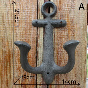 K[fjO yAzfpȃAJ[SǊ|tbNnK[2t[sAJg[TCh^z[fR[Vwr[^bN yAzRustic Anchor Cast Iron Wall Mounted H