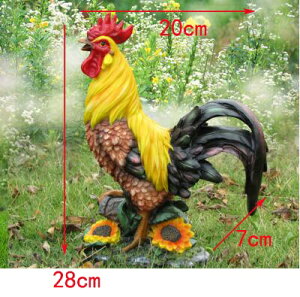 K[fjO ystyle3zPastoralResinSimulationAnimal Chicken Hen Home Garden Floor Sculpture Ornaments Outdoor Rooster Figurines Decoration Crafts ystyle3zPastoral Resin Simulation Animal Chicken Hen Home Garden Floor Sculpture Ornaments Outdoo