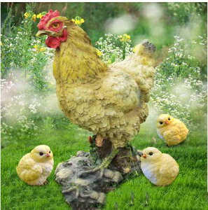 K[fjO ystyle8-4PCSzq̓IȎV~[V̌{{Ƃ̒̏̒̑iÕIh̒uH|i ystyle8-4PCSzPastoral Resin Simulation Animal Chicken Hen Home Garden Floor S