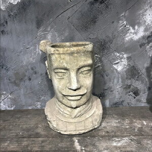 K[fjO ystyle4zq̓Iȕ̏ё摕ZgAؔOuH|Ƌ ystyle4zPastoral Buddha Head Portrait Ornaments Cement Flower Pot Statue Decoartion Outdoor Garden Figurines Crafts Court
