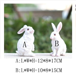 K[fjO ystyle7-S-WhitezAEghAK[fV~[VETMctuH|Őiϑ ystyle7-S-WhitezOutdoor Garden Simulation Animal Sculpture Resin White Rabbit Ornament