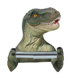 トイレットペーパーホルダー 怖い 恐怖 ドッキリ おもしろ雑貨 恐竜 ティラノサウルス：Tyrannosaurus [送料無料 輸入品] インテリア トイレ用品 簡単 プチリフォーム diy