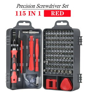工具セット 工具 ツール ツールセット ドライバー 多機能 ハンドツール ツールボックス 修理セット 家庭用 プロ用 持ち運び 精密機械 機器 赤 レッド あか クロームバナジウム鋼 バナジウム