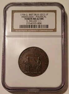 CMX 1794 1 yj[ Rh g[N ~hZbNX -  MS62 BN NGC